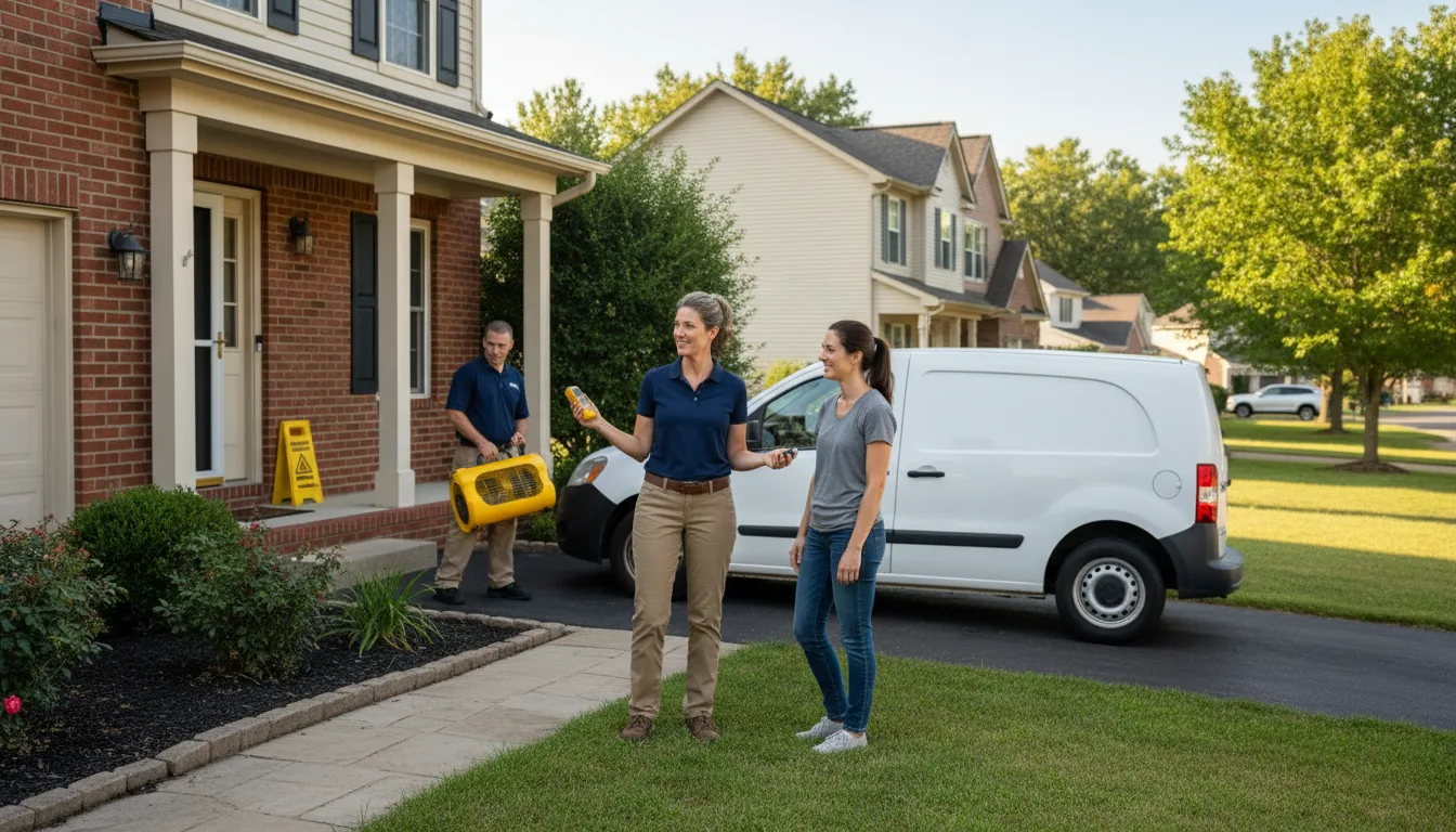 Residential water damage restoration in Singer, LA